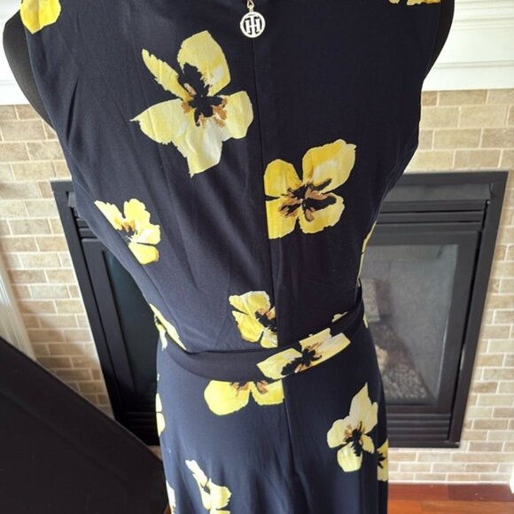 Tommy Hilfiger Floral Sleeveless Dress - Navy and Yellow size 4 - Picture 3 of 4